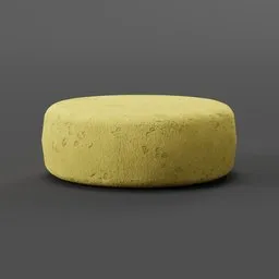 Realistic Blender 3D cheese roll asset, ideal for game environments, detailed texture, optimized for virtual reality and CGI scenes.