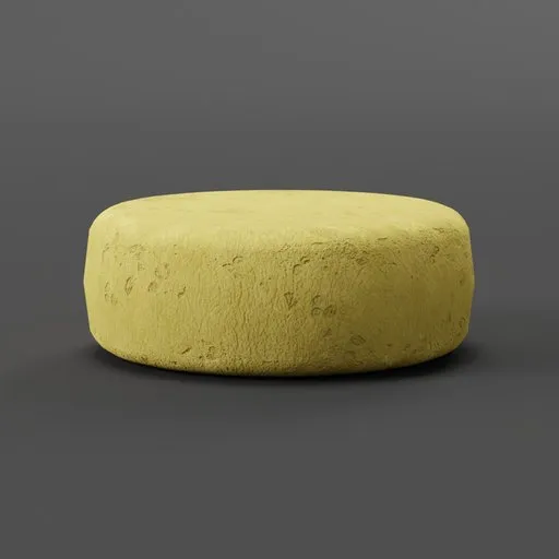 Realistic Blender 3D cheese roll asset, ideal for game environments, detailed texture, optimized for virtual reality and CGI scenes.