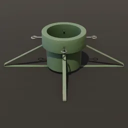Tree Stand Green Bucket