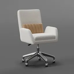 Office task swivel chair with cushion