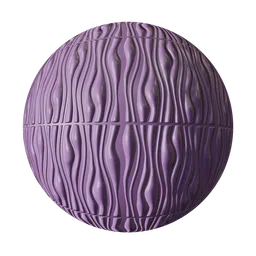 Detailed 2K purple alpha map texturized sphere for PBR ornament material in Blender 3D modeling, applicable to various surfaces.
