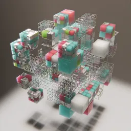 Abstract Geometric Cube Cluster