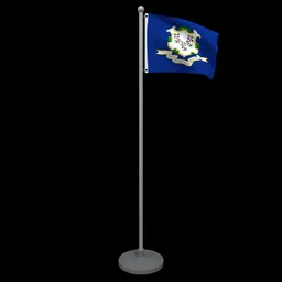 Animated Flag of Connecticut State
