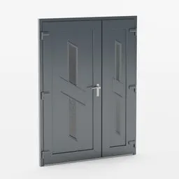 Anthracite entrance door