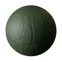 High-quality PBR green tarp material texture for 3D modeling, suitable for Blender and other 3D apps in military settings.