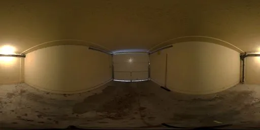 360-degree high-resolution empty garage image for realistic scene lighting.