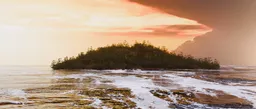 Serene Island at Sunset