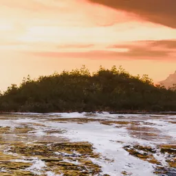 Serene Island at Sunset