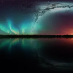 Night Aurora Lights Sunset