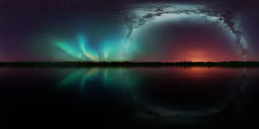 Night Aurora Lights Sunset