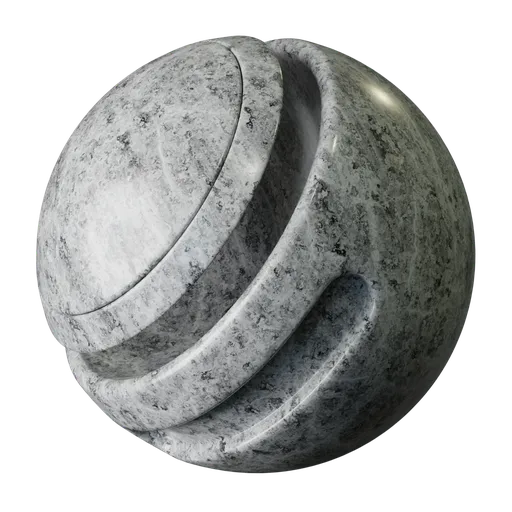 High-resolution PBR texture of gray-white marble, ideal for realistic 3D rendering in Blender and other software.