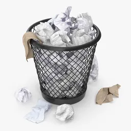 Wired Bin and Papers