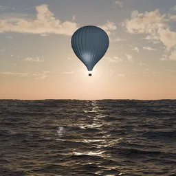 Balloon over sea