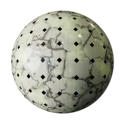 Diamond patterned marble floors