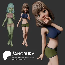 3D Stylized Female Character Bianca SFW