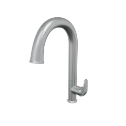 High-resolution 3D model of a modern chrome faucet designed for Blender rendering.