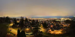 City Night Lights Overcast