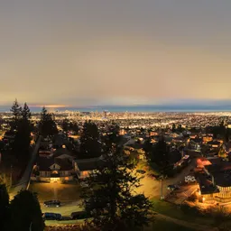 City Night Lights Overcast