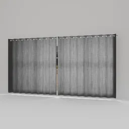 Grey Fabric Window Curtain