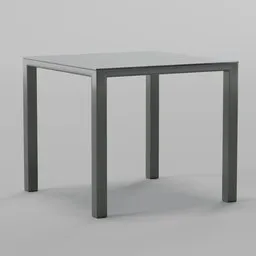 Metal glass table