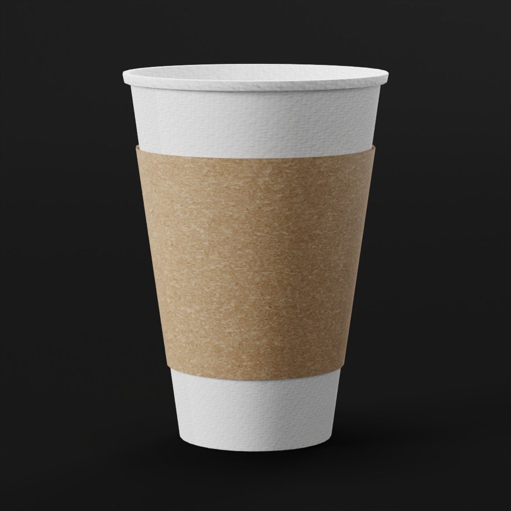 Paper cup | FREE 3D Food / Drinks models | BlenderKit