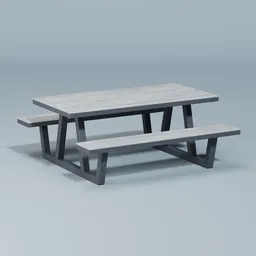 Outdoor picnic table set