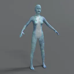 Alien Female Character Rigged