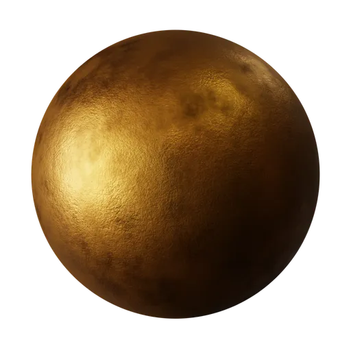 High-quality 3D render of aged bronze material texture with patina, for Blender PBR material use in art and architecture visualization.
