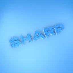 Sharp Edge Text and Animation