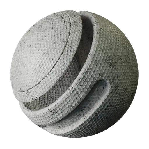 Patterned metal hexagonal