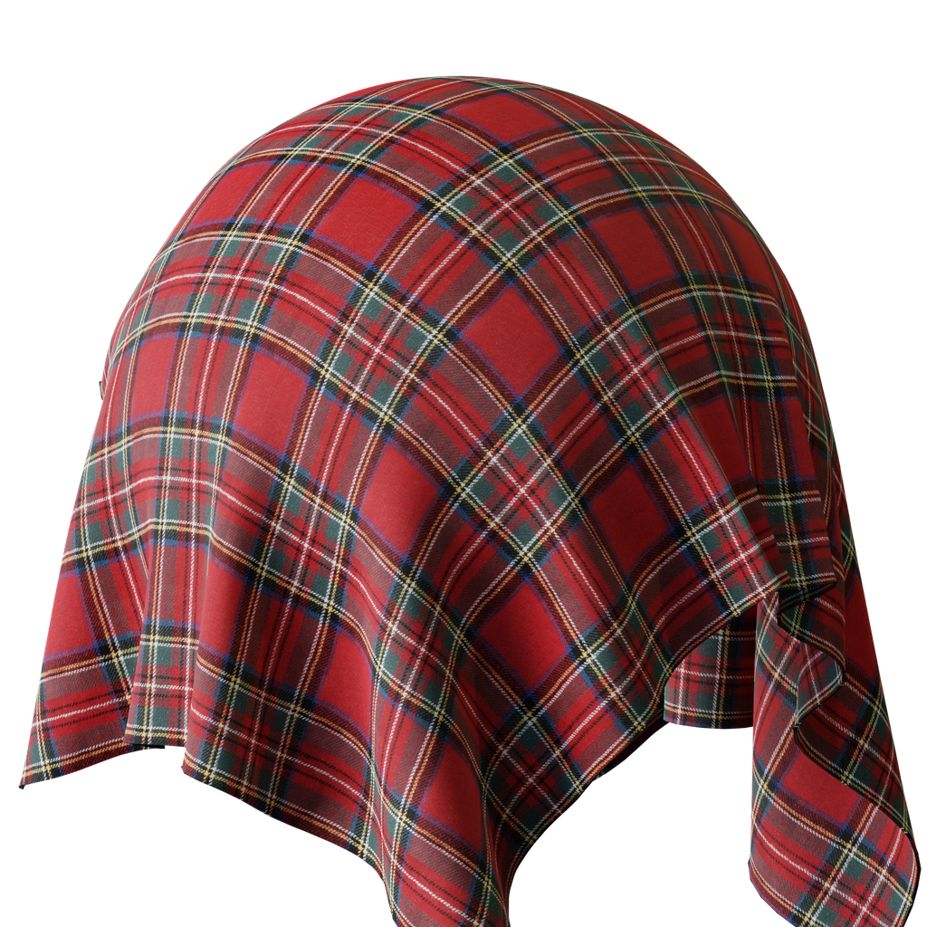 Flannel Yarn Dyed Plaid Fabric Red | FREE 3D fabric materials | BlenderKit