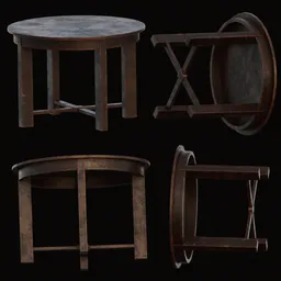 Rustic Round Wooden Table