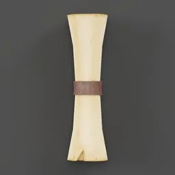 "Decorative brown-banded bone scroll reminiscent of 18th century literature. Intricate details and commercially-ready for Blender 3D. Featured on Artsation and created with innovative product concepts."
