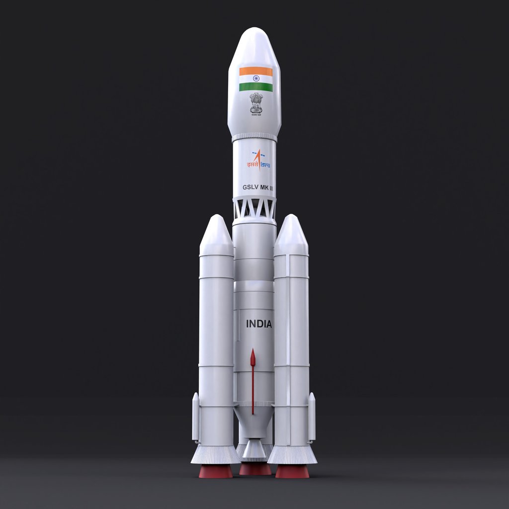 BlenderKit | Download the FREE ISRO GSLV MK III Rocket Launch Vehicle model