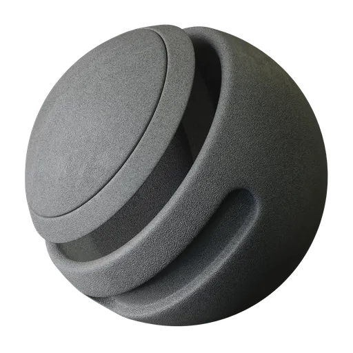 High-resolution PBR grey plastic material with fine texture for 3D models in Blender and other software