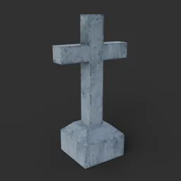 Stone cross sign