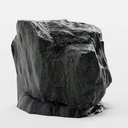 Stone Boulder Black