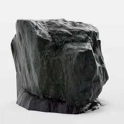 Stone Boulder Black