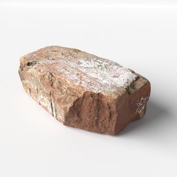 High-detail 3D model of a weathered brick, suitable for Blender rendering and photorealistic texturing.