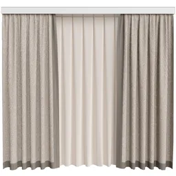 MI Silk And Cotton Curtain Set