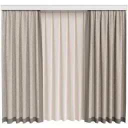 MI Silk And Cotton Curtain Set