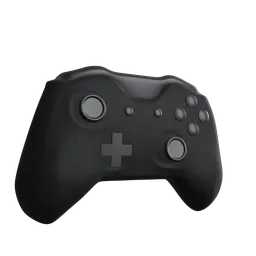 Highly detailed Blender 3D model of a modern gamepad with buttons and joystick.