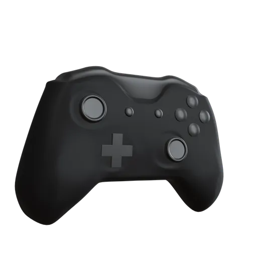 Highly detailed Blender 3D model of a modern gamepad with buttons and joystick.