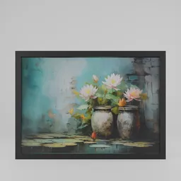 Pink and white lotus flowers Photo Frame