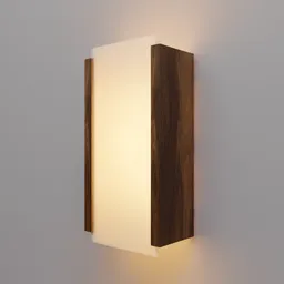 Realistic 3D-rendered wall lamp model with warm light for Blender пользователь