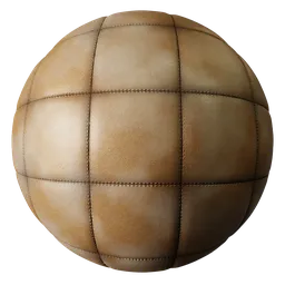 Square Stitch Leather Patchy