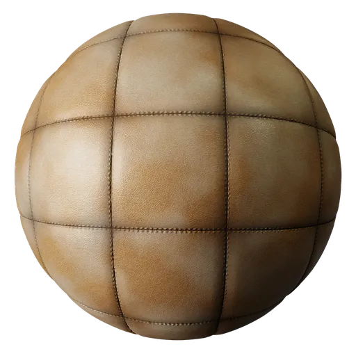 Square Stitch Leather Patchy