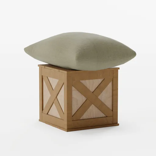 Wooden box and bag