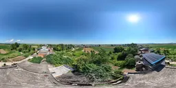 Grass green farmland