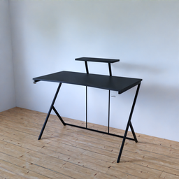 "Get ready for immersive gaming with this photorealistic Gaming Desktop 3D model, featuring a black desk on a wooden floor. Modeled from a real-world gaming desktop manufacturer, this high-quality asset is perfect for your Blender 3D scenes. Incorporate a touch of minimalist design with this trending model, inspired by Georg Friedrich Kersting."